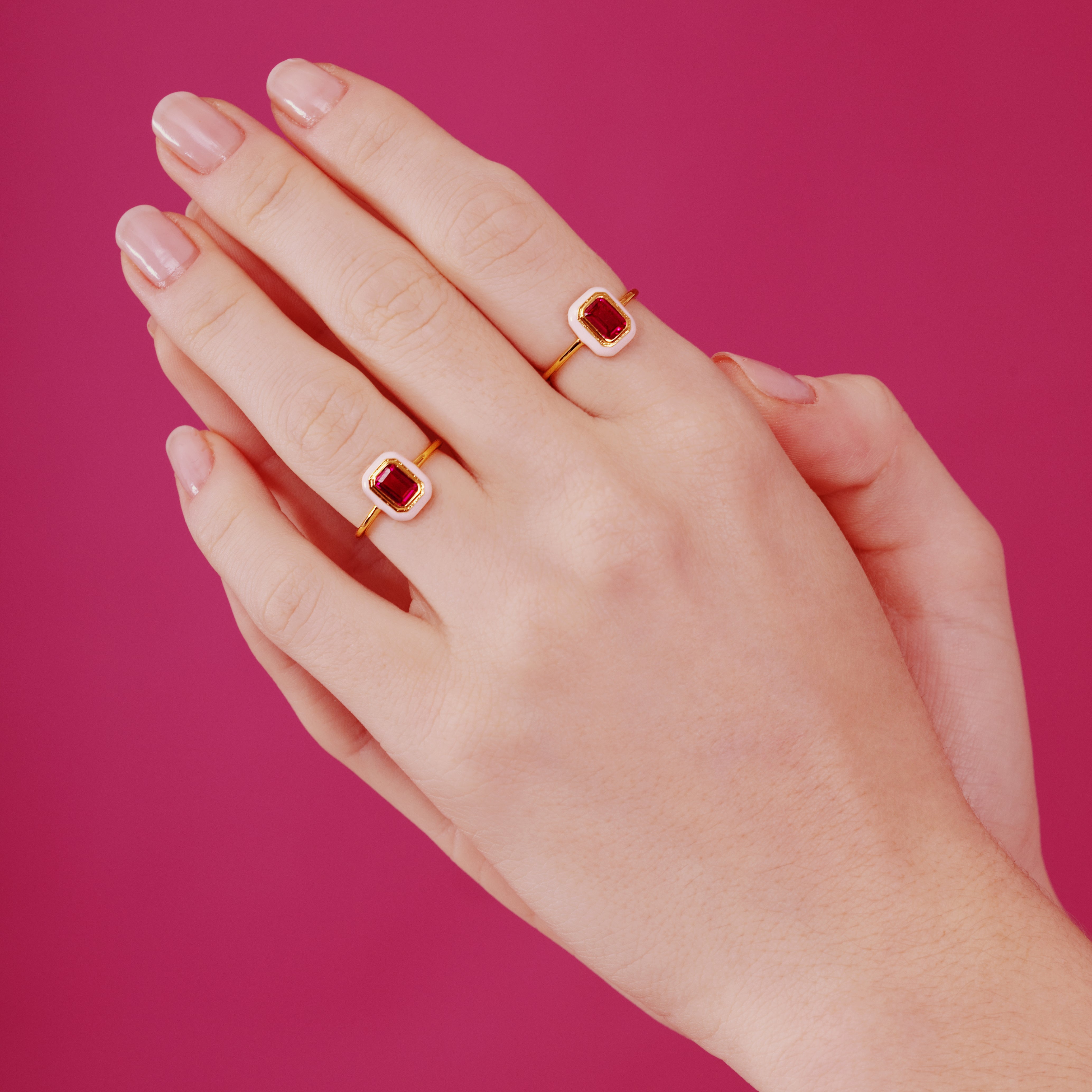 Ruby Bedazzle Gold Ring