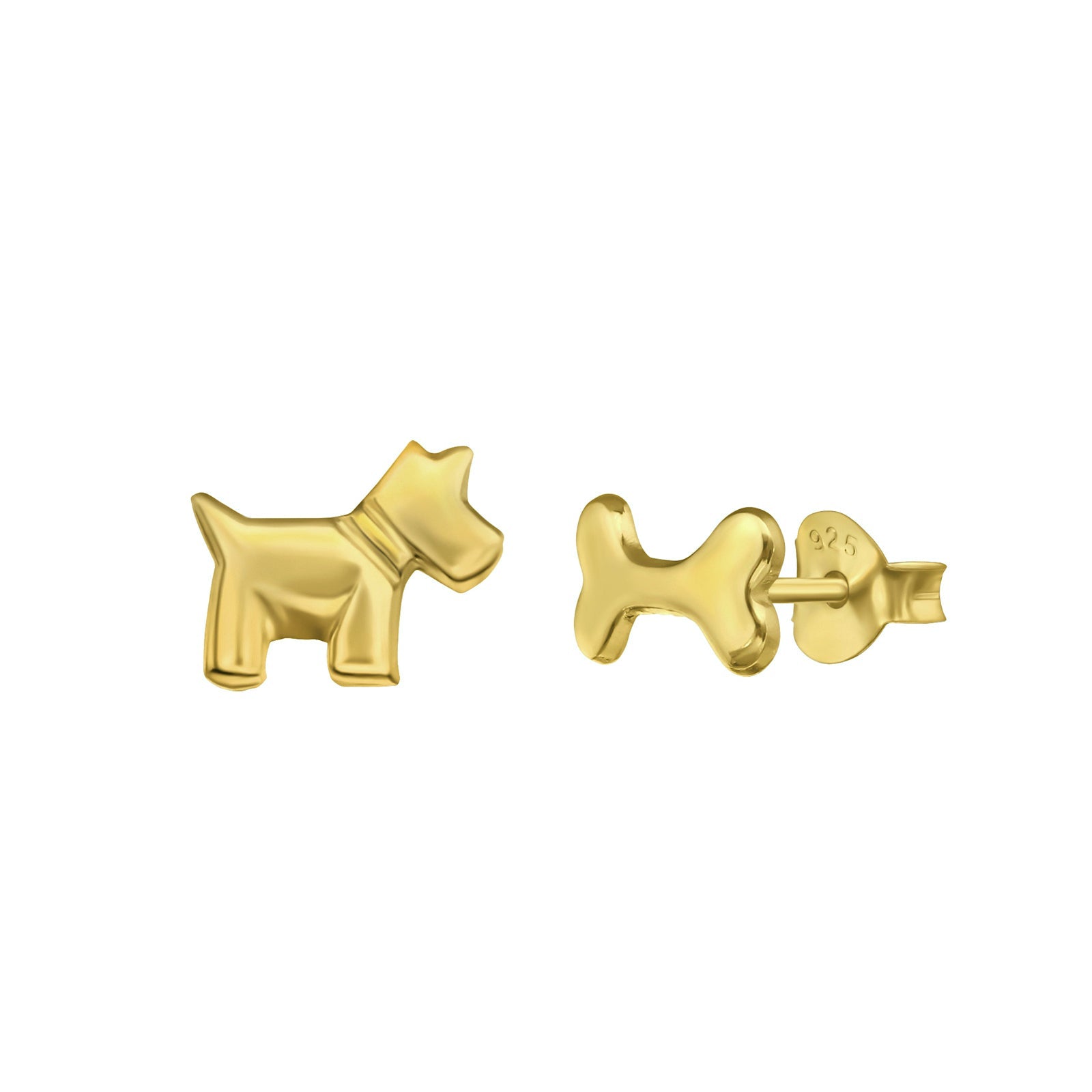 Doggie and Bone Stud Earrings