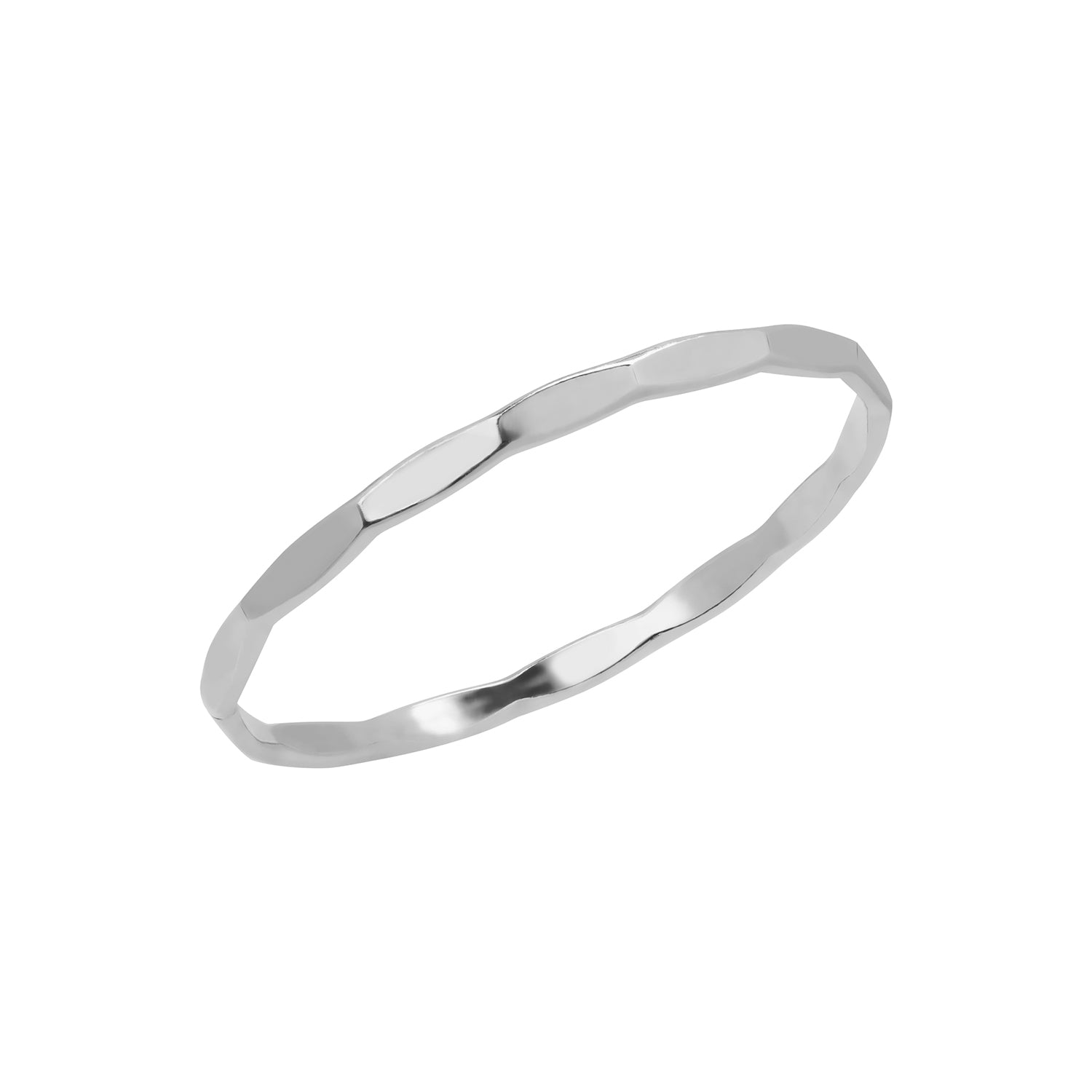 Hammered Band Ring Silver