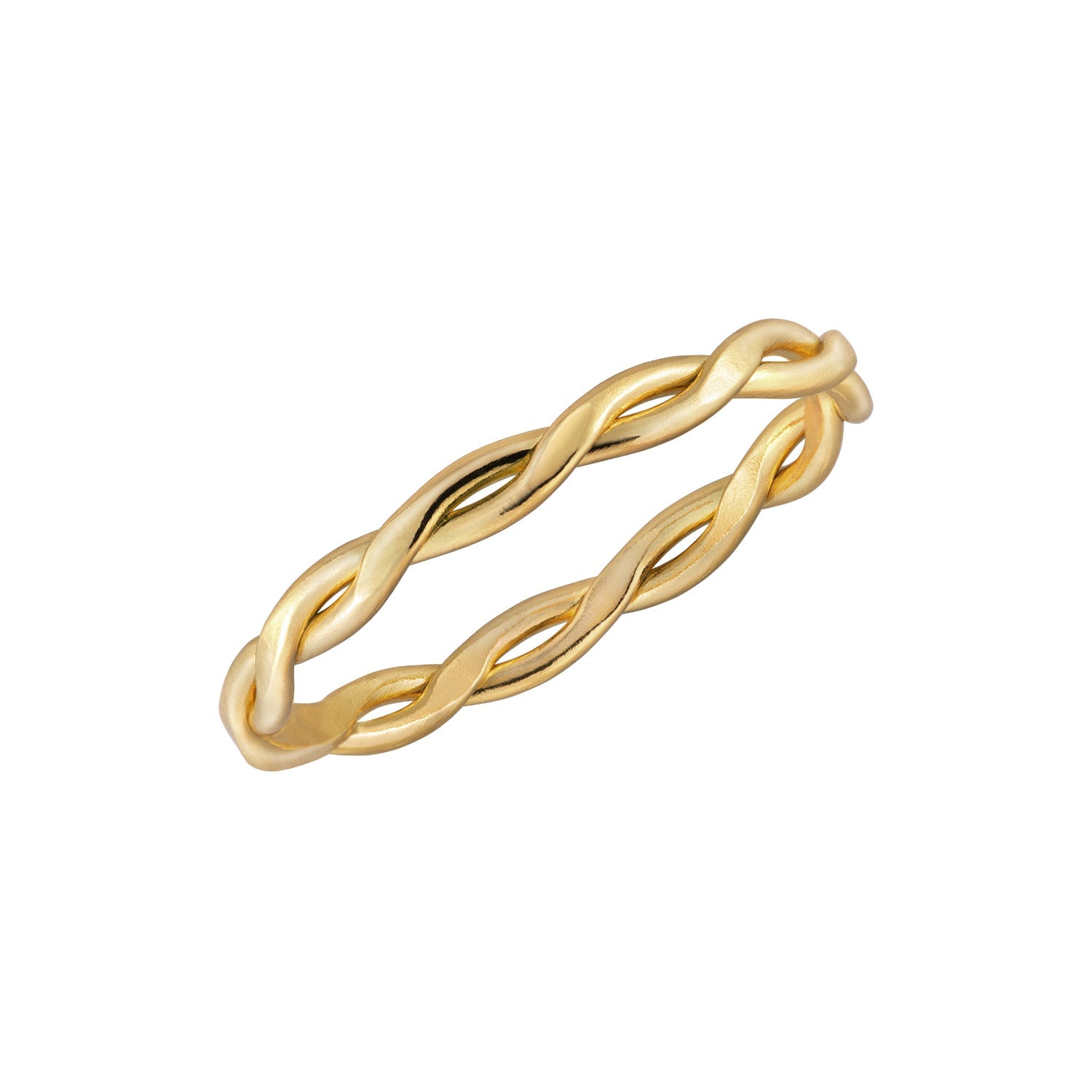 Braided Skinny Ring Gold