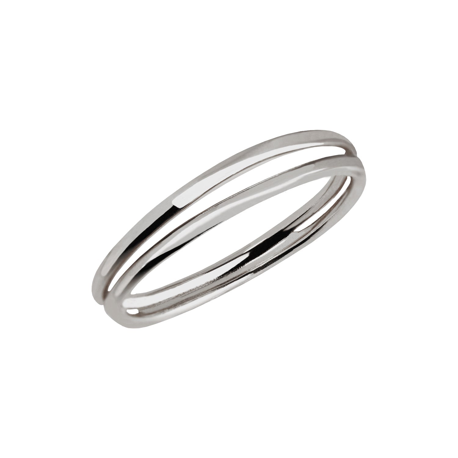 Chic Double Ring Silver