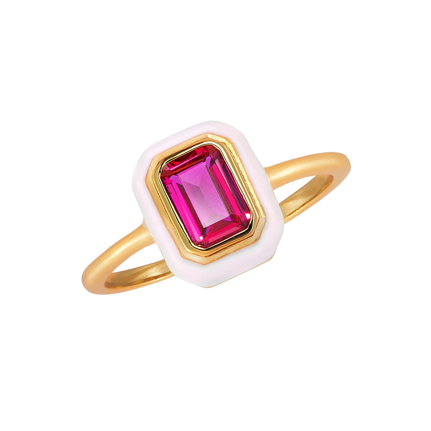Ruby Bedazzle Gold Ring