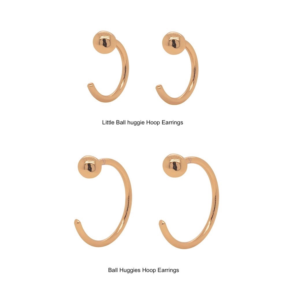 Ball outlet huggies earrings