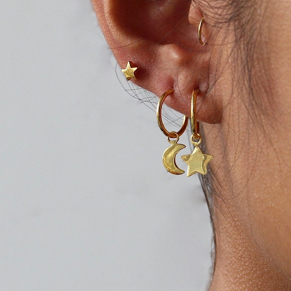 Star Mini Hoop Earrings
